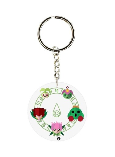 Anime Digimon Printed Plastic Keychain