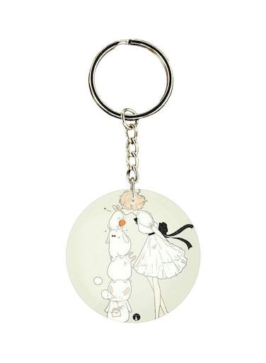 Printed Plastic Keychain