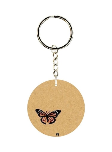 Butterfly Printed Plastic Keychain