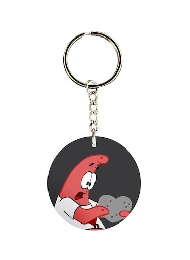 Cartoon Printed Plastic Keychain