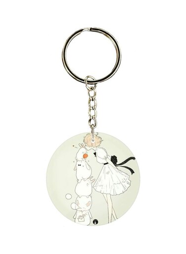 Printed Plastic Keychain