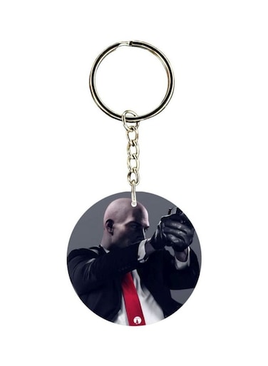Double Sided Hitman Printed Plastic Keychain
