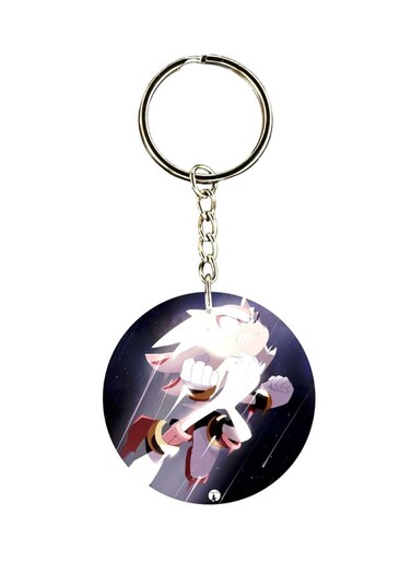 Sonic Printed Plastic Keychain
