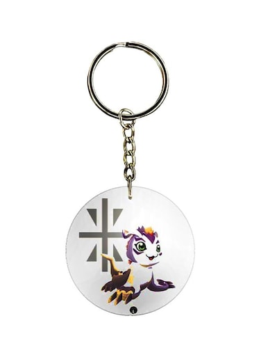 Anime Digimon Printed Plastic Key Chain