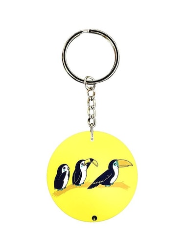 Birds Printed Plastic Key Chain
