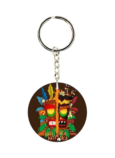 Crash Printed Plastic Keychain