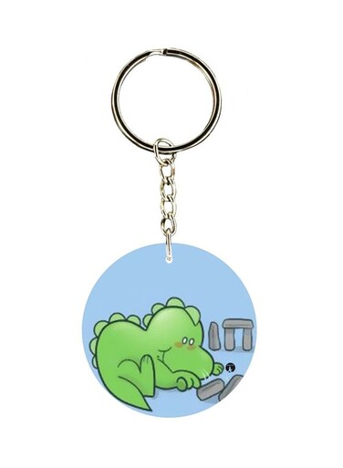 Dragon Printed Plastic Keychain