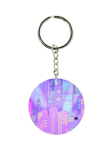 Printed Plastic Keychain