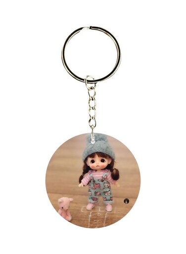 Doll Printed Plastic Keychain