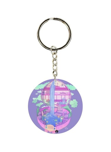 Printed Plastic Keychain