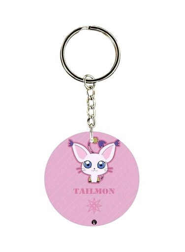 Anime Digimon Printed Plastic Keychain