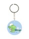 Dragon Printed Plastic Keychain