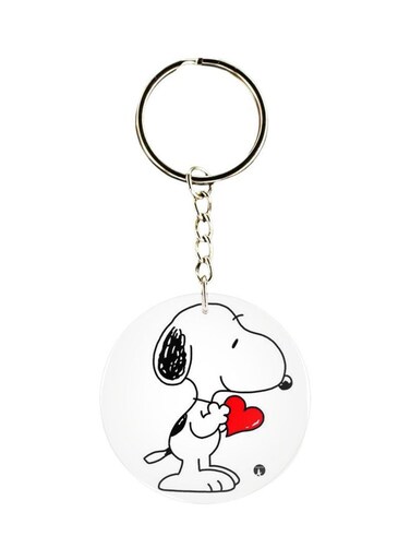 Dog Printed Plastic Keychain
