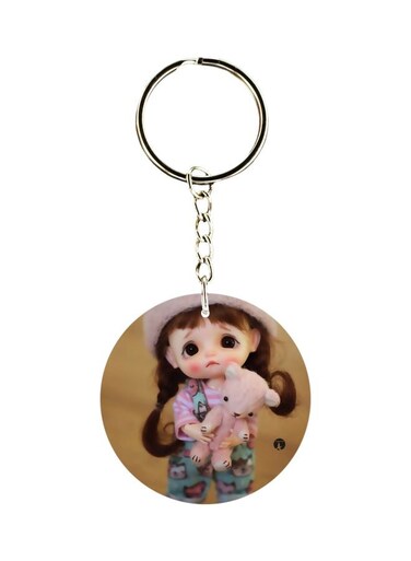 Doll Printed Plastic Keychain
