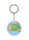 Dragon Printed Plastic Keychain