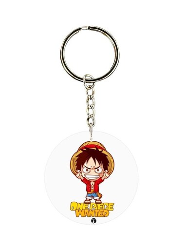 Anime One Piece Printed Plastic Keychain