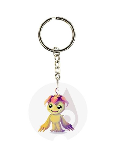 Anime Digimon Printed Plastic Keychain