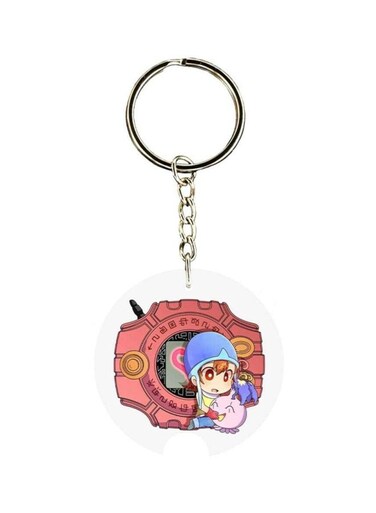 Anime Digimon Printed Plastic Keychain