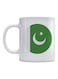 Pakistan Flag Printed Mug White/Green 350ml