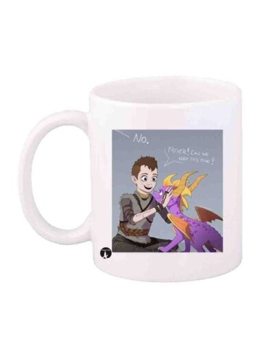 Spyro Printed Coffee Mug White/Purple/Grey