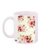 Flowers Printed Coffee Mug White/Yellow/Pink 11ounce