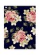 Floral Printed Metallic Plate Blue/Pink/Beige 20x15cm