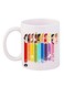 Durable Heat-Resistant Thick Wall Designed Ergonomic Handled Disney Printed Mug White/Red/Blue 11ounce