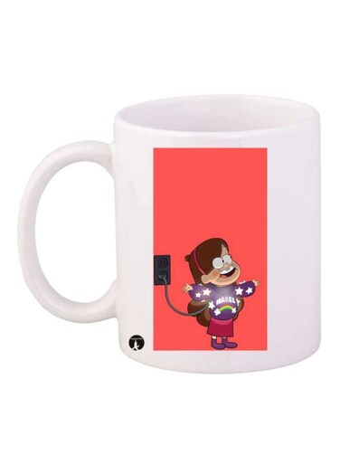 Gravity Falls Printed Mug White/Red/Purple Standard Size