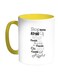 Quote Printed Coffee Mug Yellow White 100 ml