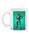 Printed Coffee Mug White/Green/Black 11ounce