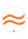 Printed Fridge Magnet White/Orange 5.5cm