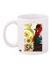 Cartoon Printed Coffee Mug White/Red/Yellow 11ounce