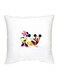 Mickey Mouse Printed Decorative Cushion White/Black/Yellow 16x16inch