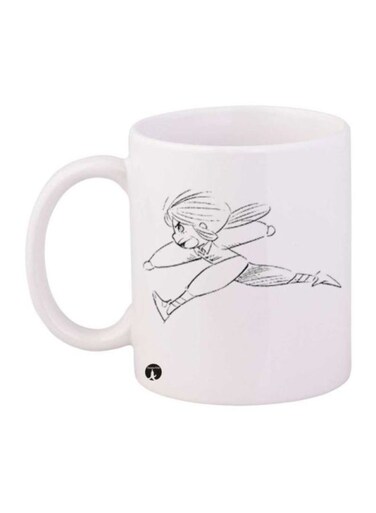 Anime Jazeerat Al Kanz Printed Coffee Mug White/Black