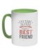 Sisters Are The Perfect Best Friend Printed Coffee Mug Green/White/Pink 325ml