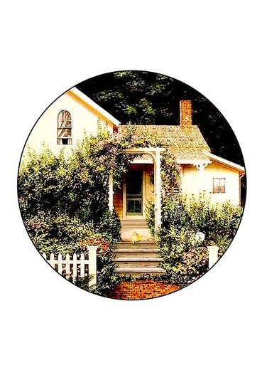 House Printed Fridge Magnet Multicolour 5.5 x 5.5cm