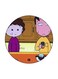 Anime Chibi Maruko Chan Printed Fridge Magnet Beige/Yellow/k