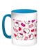 Hello Kitty Printed Coffee Mug Turquoise/Pink/Red 11ounce