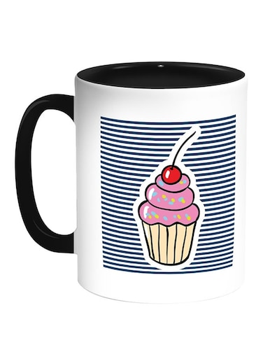 Ice Cream Printed Coffee Mug White/Black 11ounce