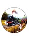 Train Printed Fridge Magnet Round Multicolour