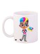 Cartoon Printed Coffee Mug White/Yellow/Blue 11ounce
