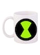 Ben 10 Logo Printed Coffee Mug White/Black/Green 11ounce