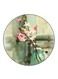 Flowers Printed Fridge Magnet Round Multicolour