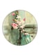Flowers Printed Fridge Magnet Round Multicolour