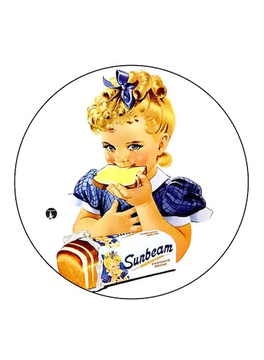 Vintage Art Printed Fridge Magnet Multicolour