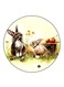 Rabbits Printed Fridge Magnet Multicolour