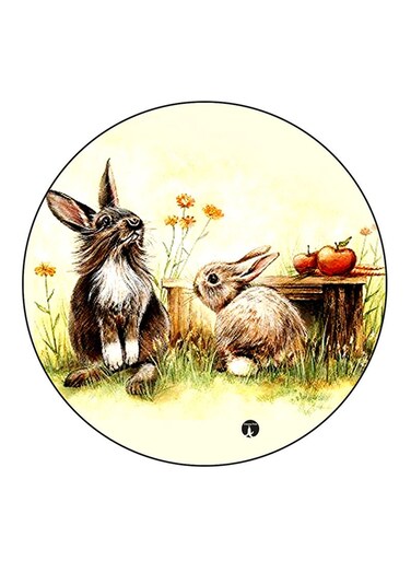 Rabbits Printed Fridge Magnet Multicolour