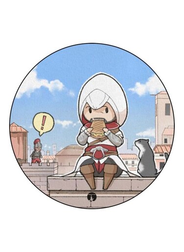 Assassin's Creed Printed Fridge Magnet Blue/White/Grey