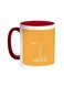 Abstract Drawing - Dubai Towers Printed Coffee Mug Red/White 11ounce