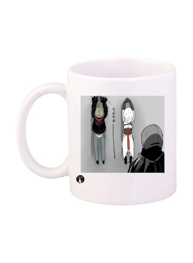 Assassin's Creed Video Game Printed Mug White/Black/Grey Standard Size